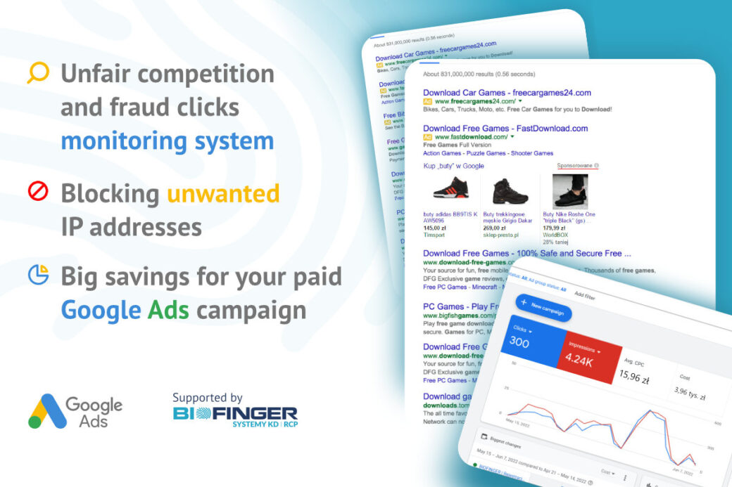 Google Ads Unfair competition and fraud clicks monitoring system