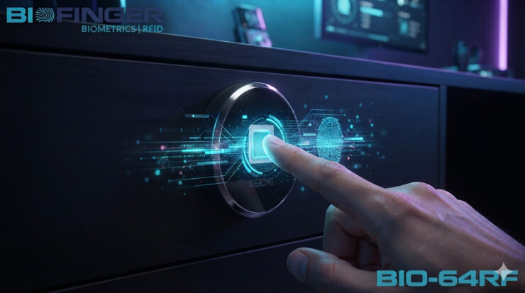 Biometric fingerprint cabinet lock BIO-S64RF